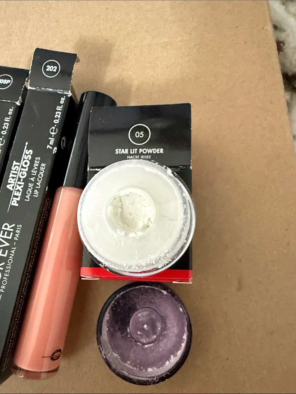 Makeup Forever Peach & Shimmer Lip Gloss Duo with Star Lit Powder